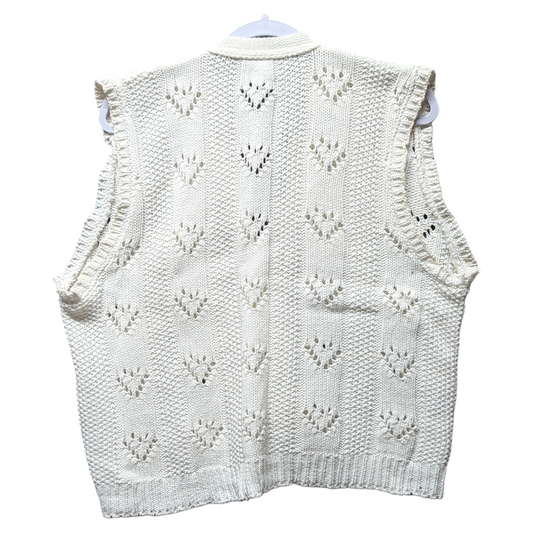 90s Knit Sleeveless Cardigan Sweater
