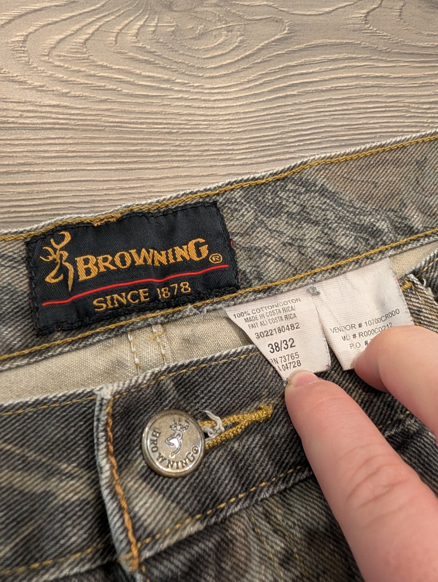 Y2K Browning Camo Denim Pants