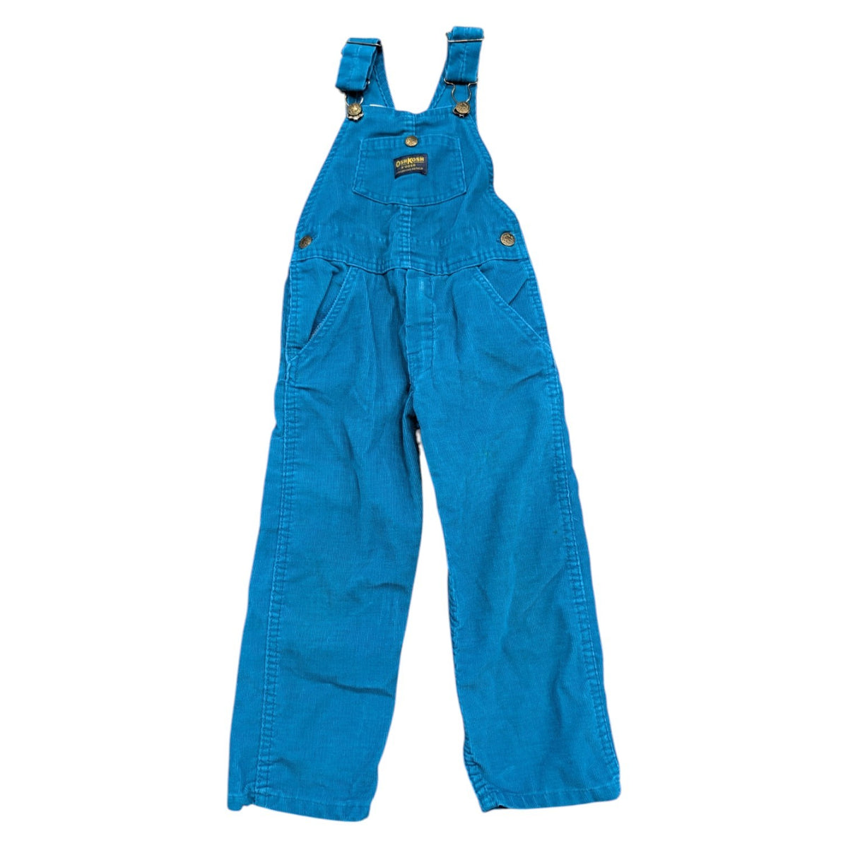 90s Youth Solid Blue Osh Kosh Corduroy Overalls