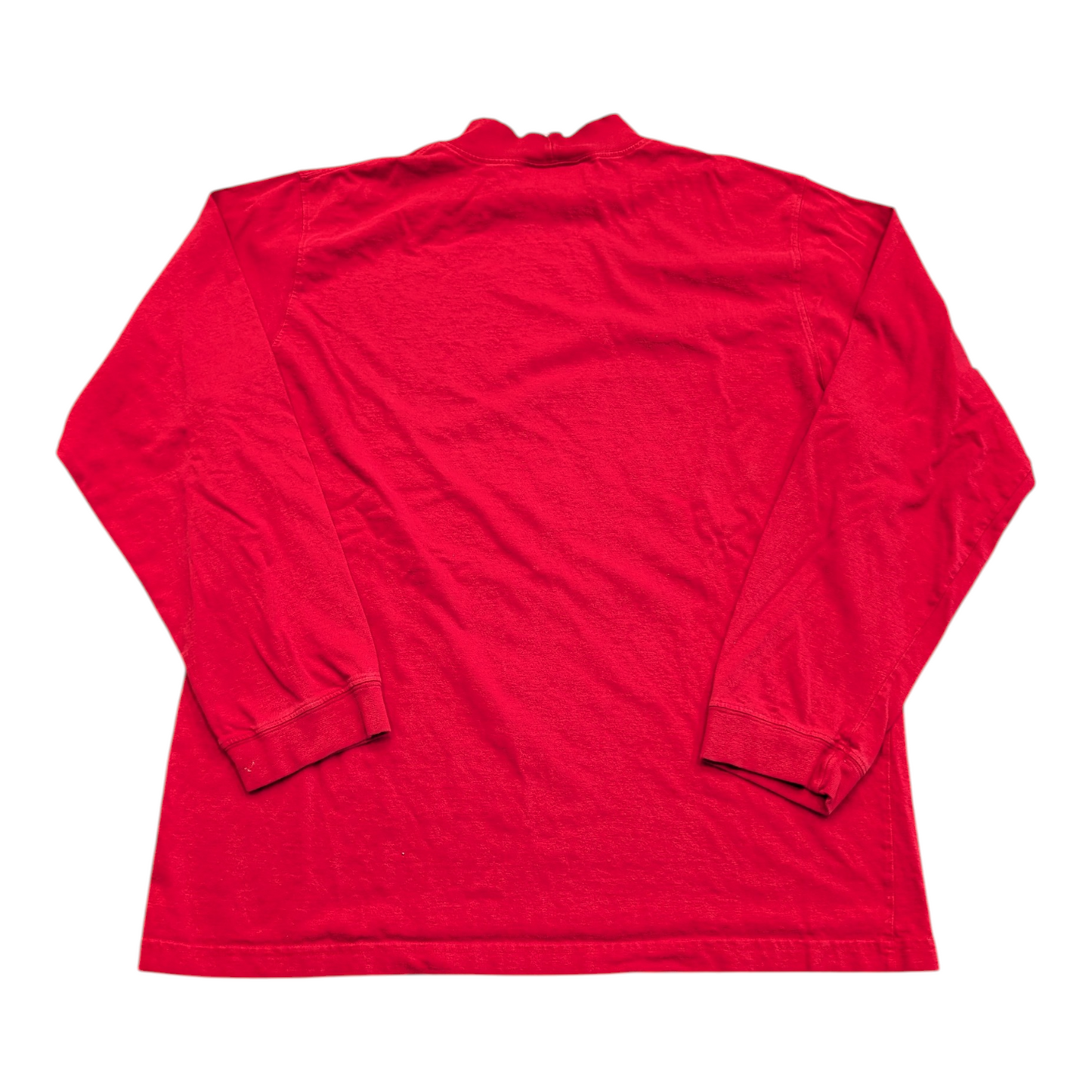90's Red Mock Neck Adidas Longsleeve T shirt