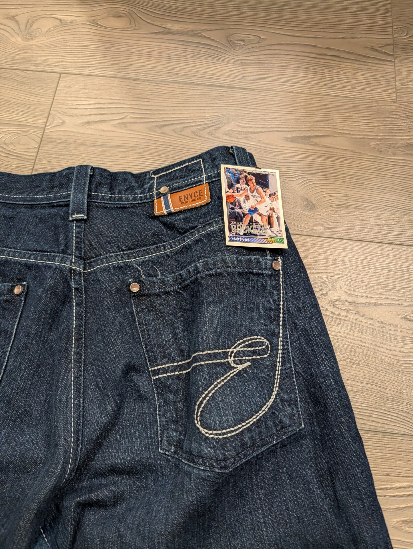 Y2k Enyce Relaxed Straight Leg Denim Embroidered Retro Jeans