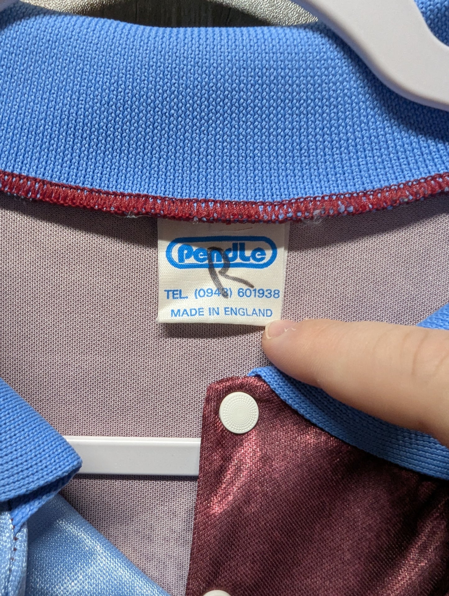 90s Pendle Satin Long Sleeve Soccer Jersey