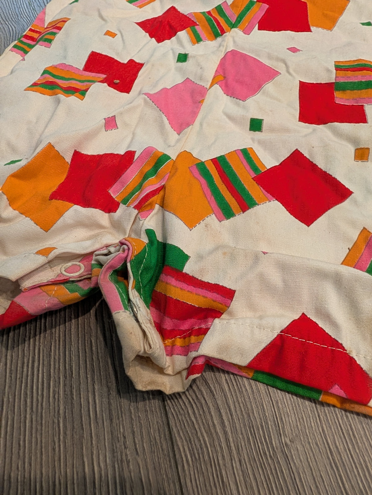 80s Youth NWT AOP Geometric Shape Patterned Overall One Piece