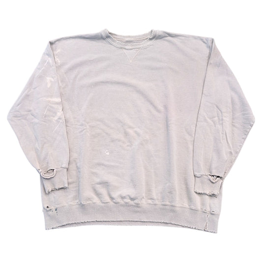 90s Basic Thrashed Stone Colored Champion Crewneck Sweatshirt