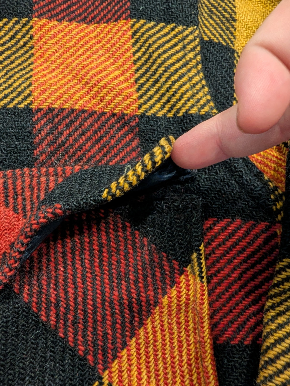 40s/50s Heavyweight Wool Plaid Shirt Jacket