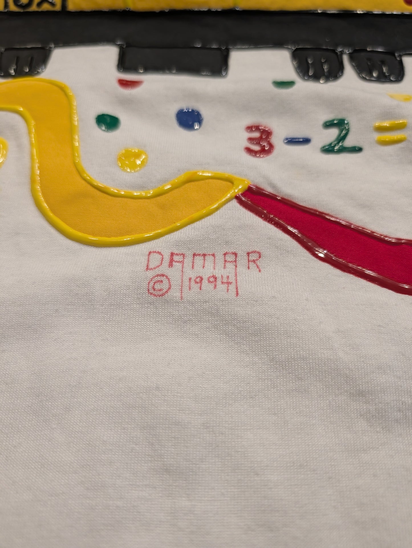 1994 Elementary School Art Themed Puffy Paint T shirt