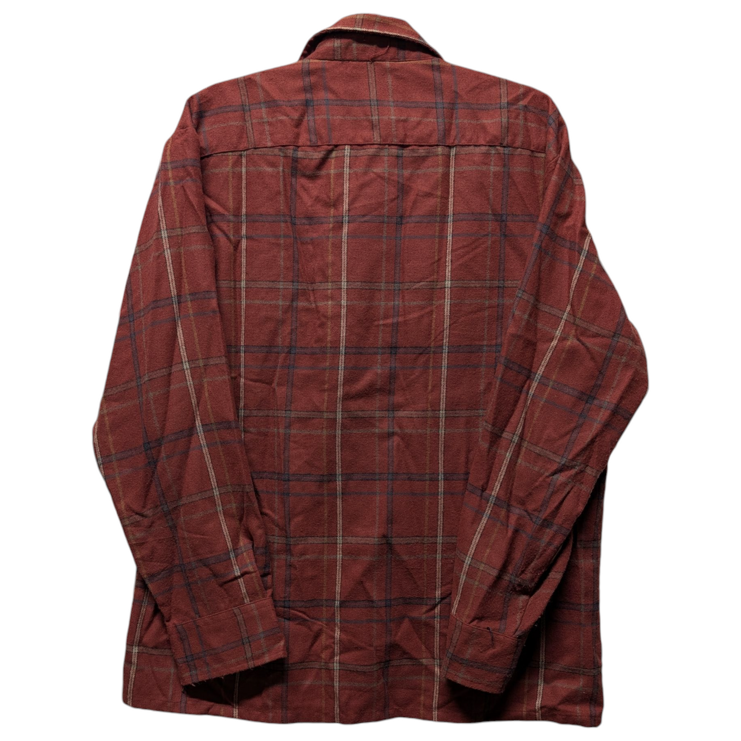 Mid 2000s Maroon Backpacker Plaid Button Up Flannel Shirt