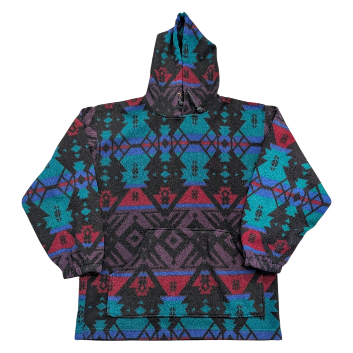 90s Aztec Southwestern Fleece Hoodie