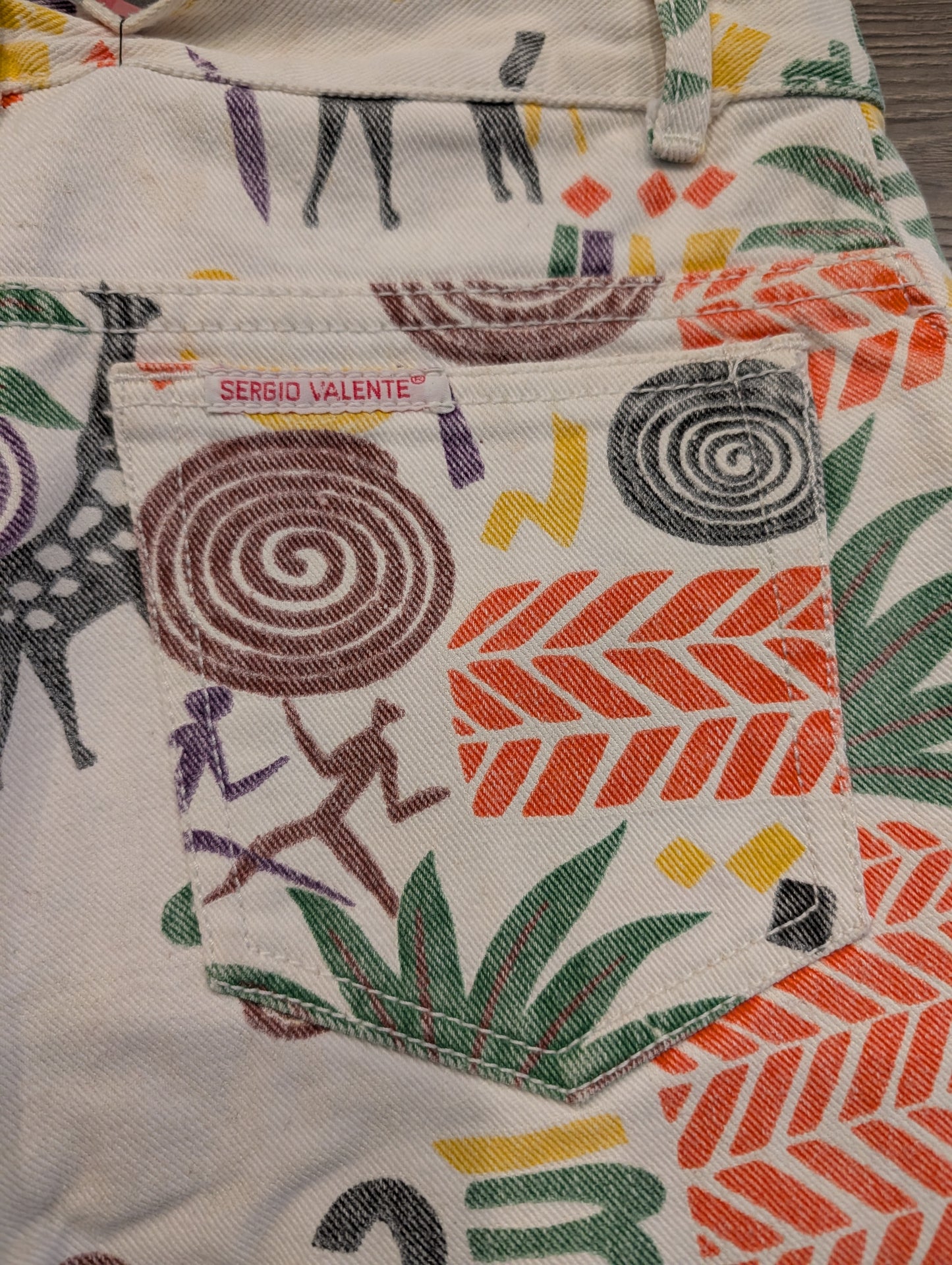 1980's AOP Safari Print High Waisted Sergio Valente Women's Jeans