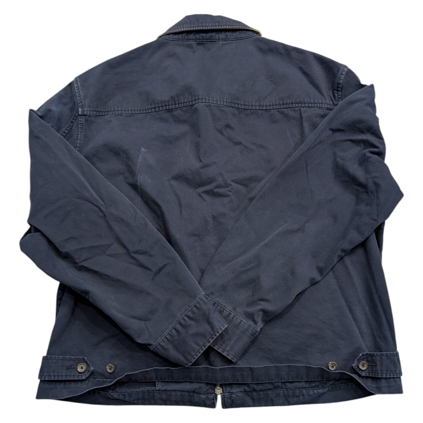 90s Polo Ralph Lauren Men's Navy Harrington Mid Length Jacket