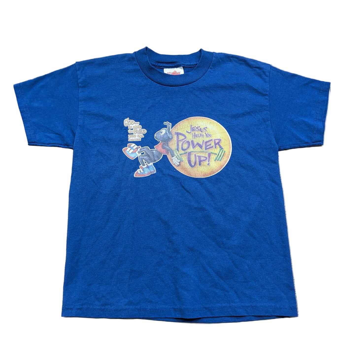Y2K Youth Religious Jesus Helps Power Up! T- shirt