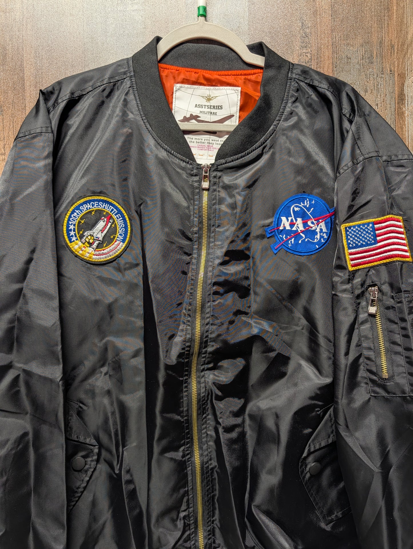 Modern NASA 100th Space Shuttle Mission Military Bomber Jacket