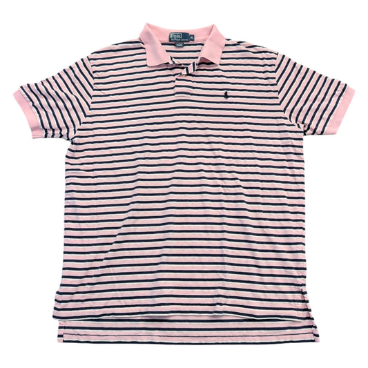 90s Ralph Lauren Pink with Stripes Polo Shirt