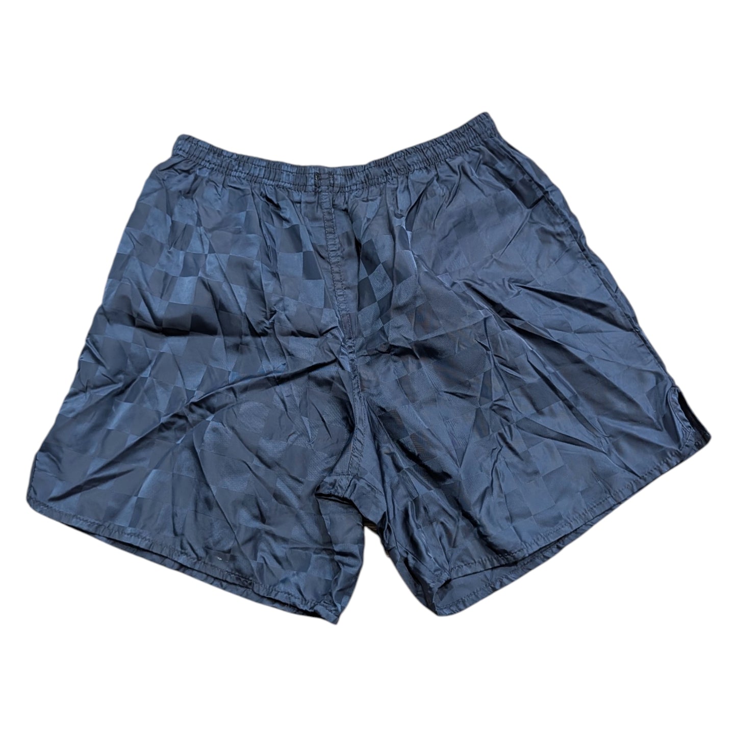 90s Blue Checkered Nylon Athletic Shorts