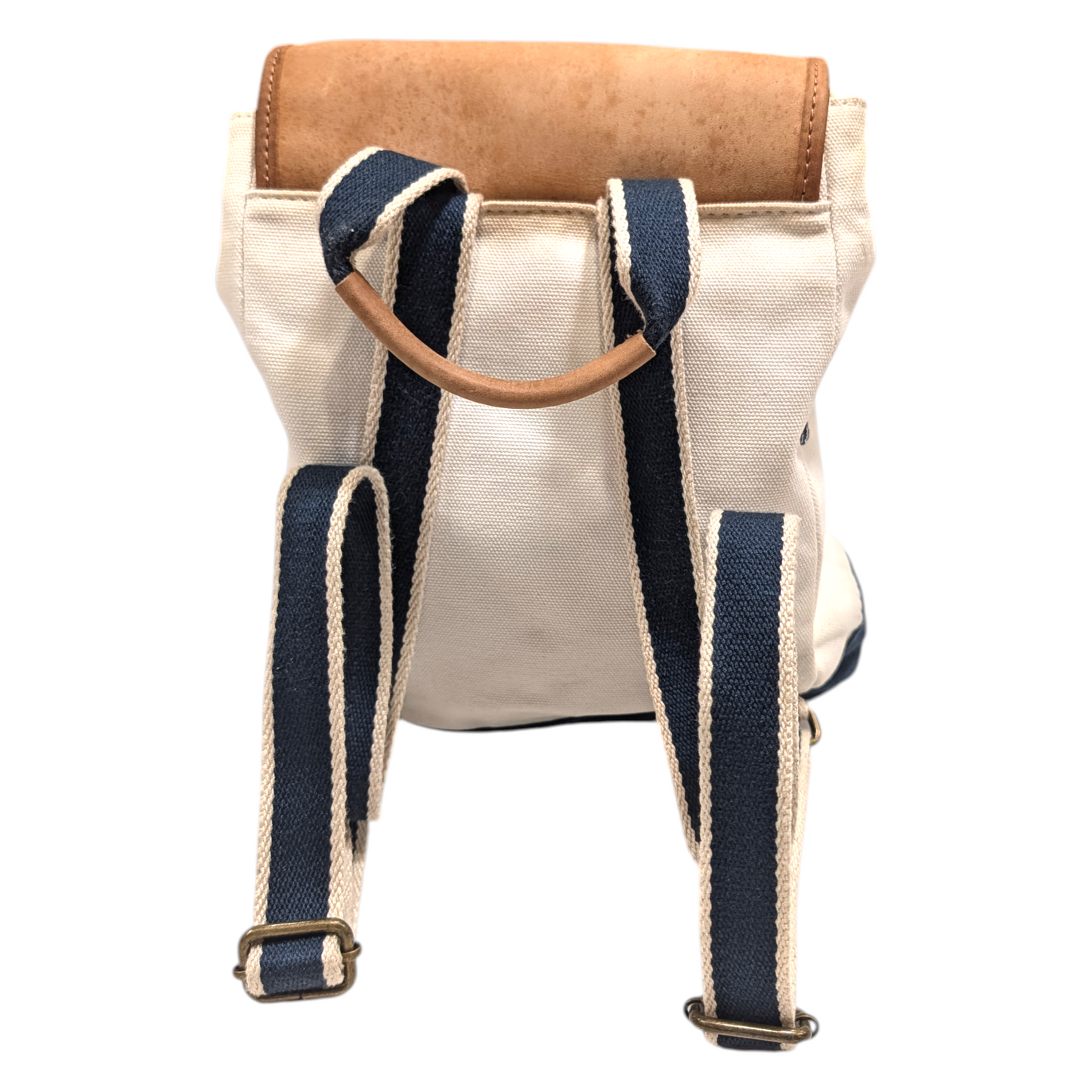 90's LL Bean Canvas Purse Boat & Tote Backpack with AOP Embroidered Whales