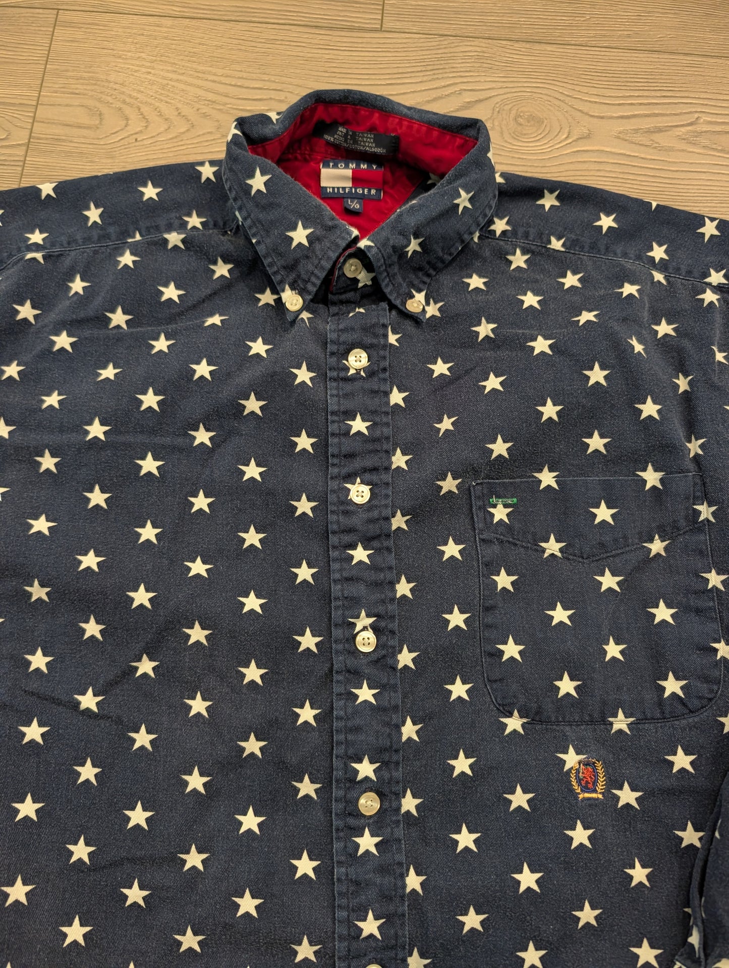 90s Tommy Hilfiger AOP Patriotic Stars Button-Up Shirt