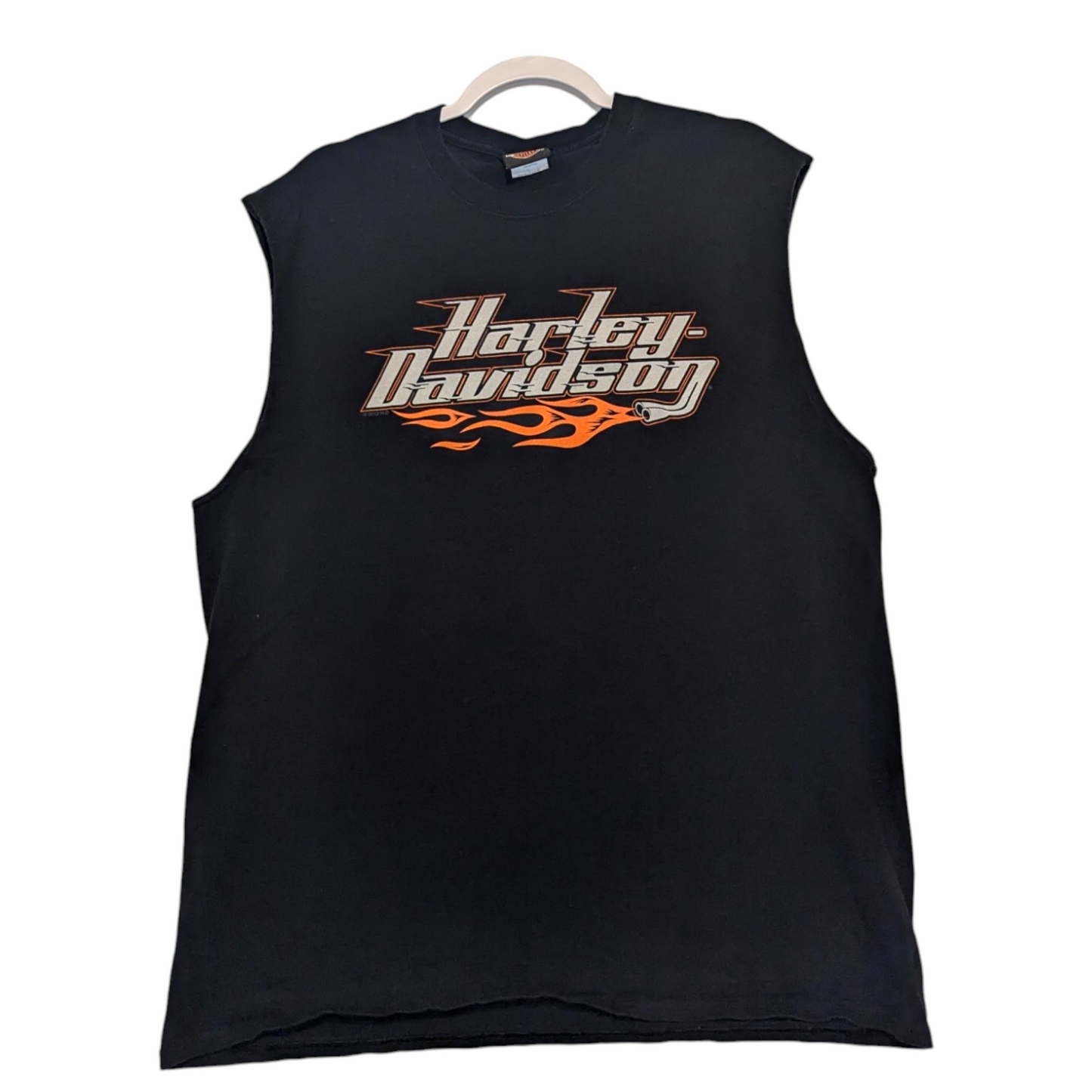 2012 Harley Davidson Flame Pipe Cut off tank top