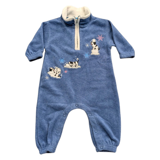 90s Youth Big Dogs Embroidered Fleece Baby Romper
