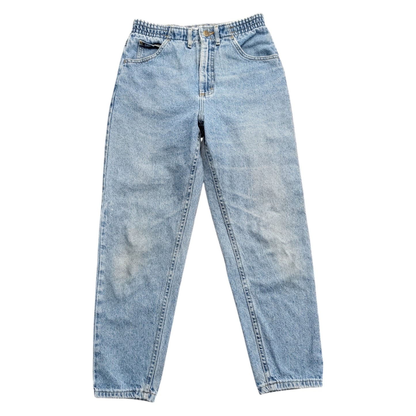 80s Women's Lee Stone Washed Elastic Waist Jeans