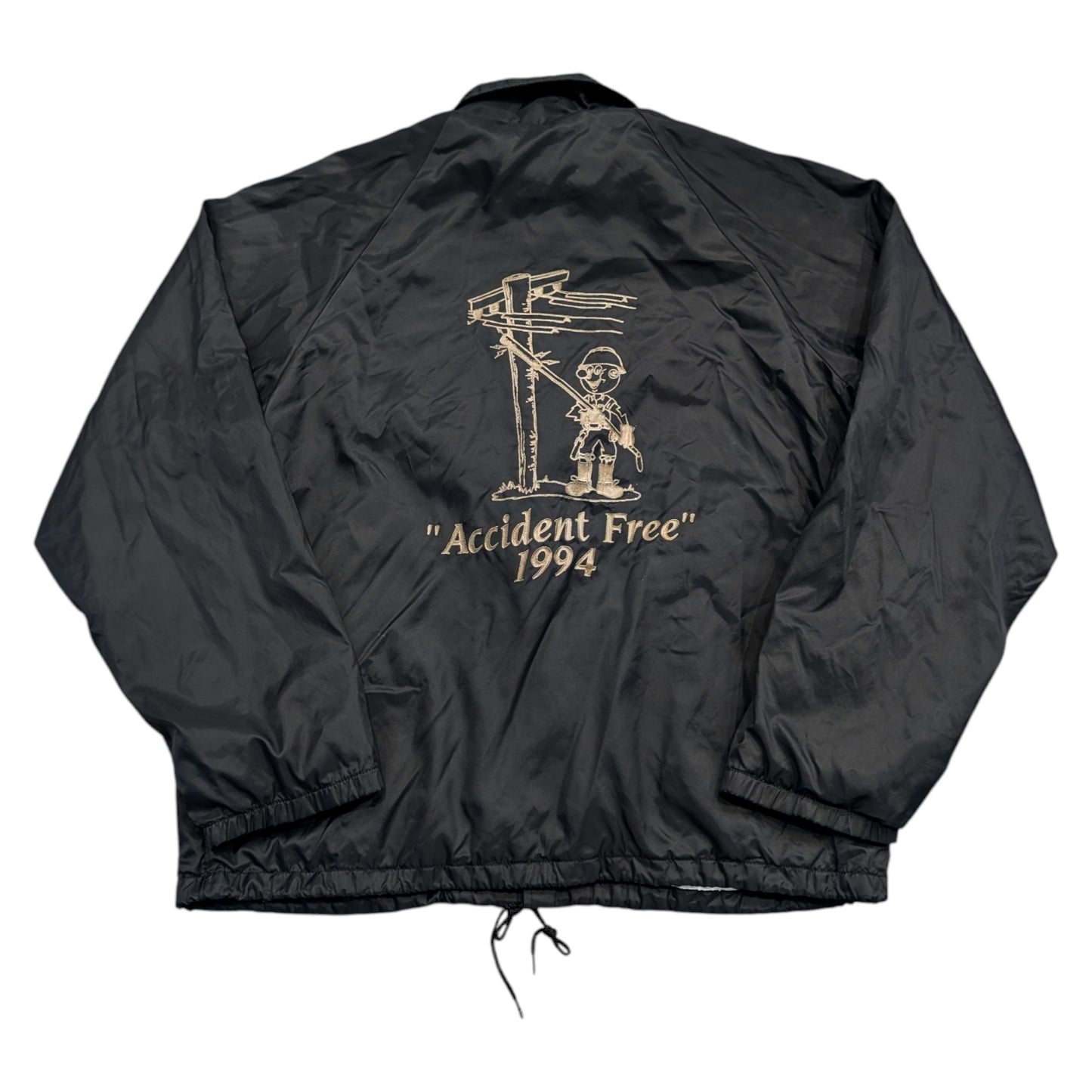 1994 "Accident  Free" SCE&G Satin Nylon Windbreaker