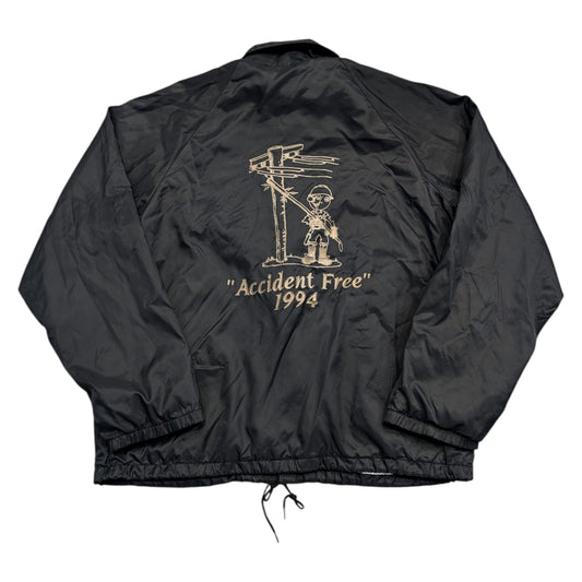 1994 "Accident  Free" SCE&G Satin Nylon Windbreaker