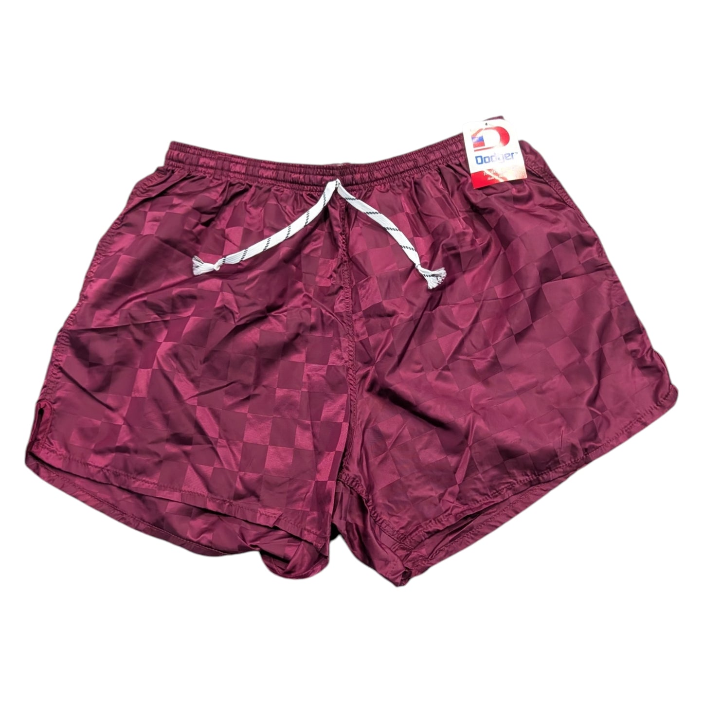 80s NWT Checkered Nylon Athletic Shorts