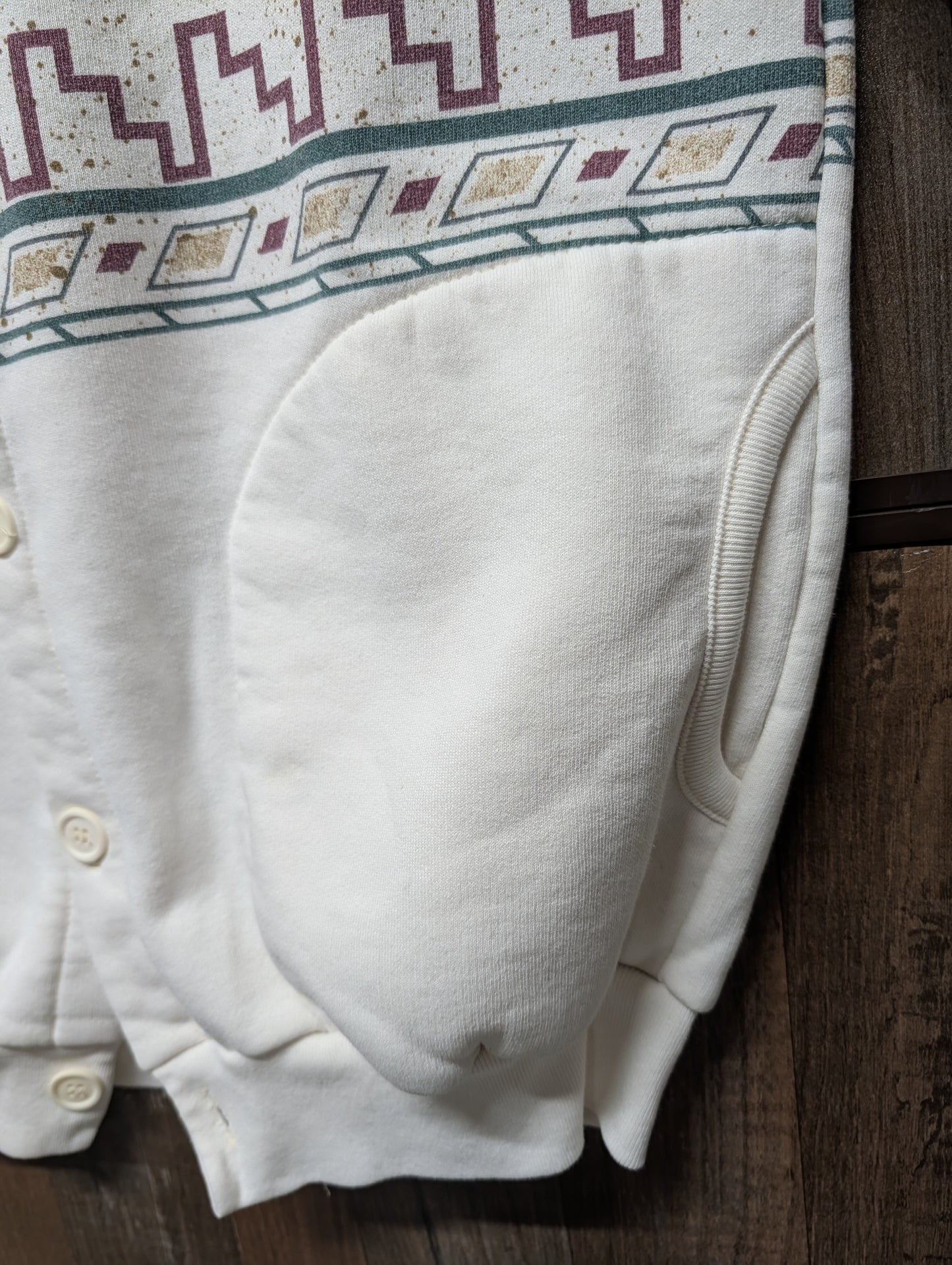 90s Winter Snowflake Granny Cardigan Sweater