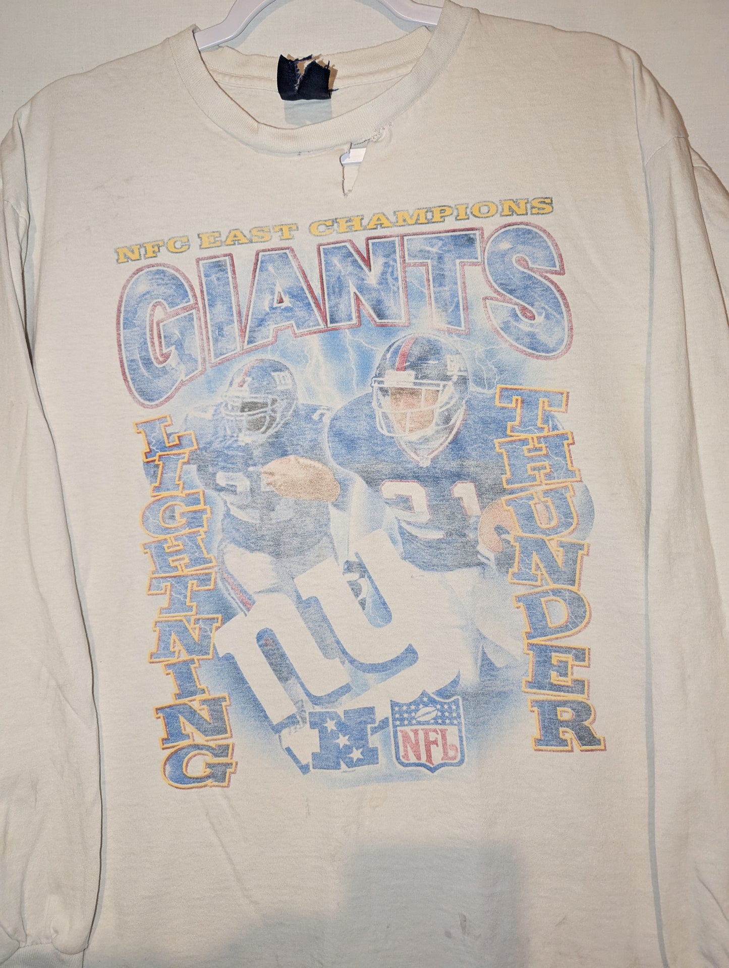 2000 NY Giants NFC Champions Lightning Thunder Long Sleeve t shirt