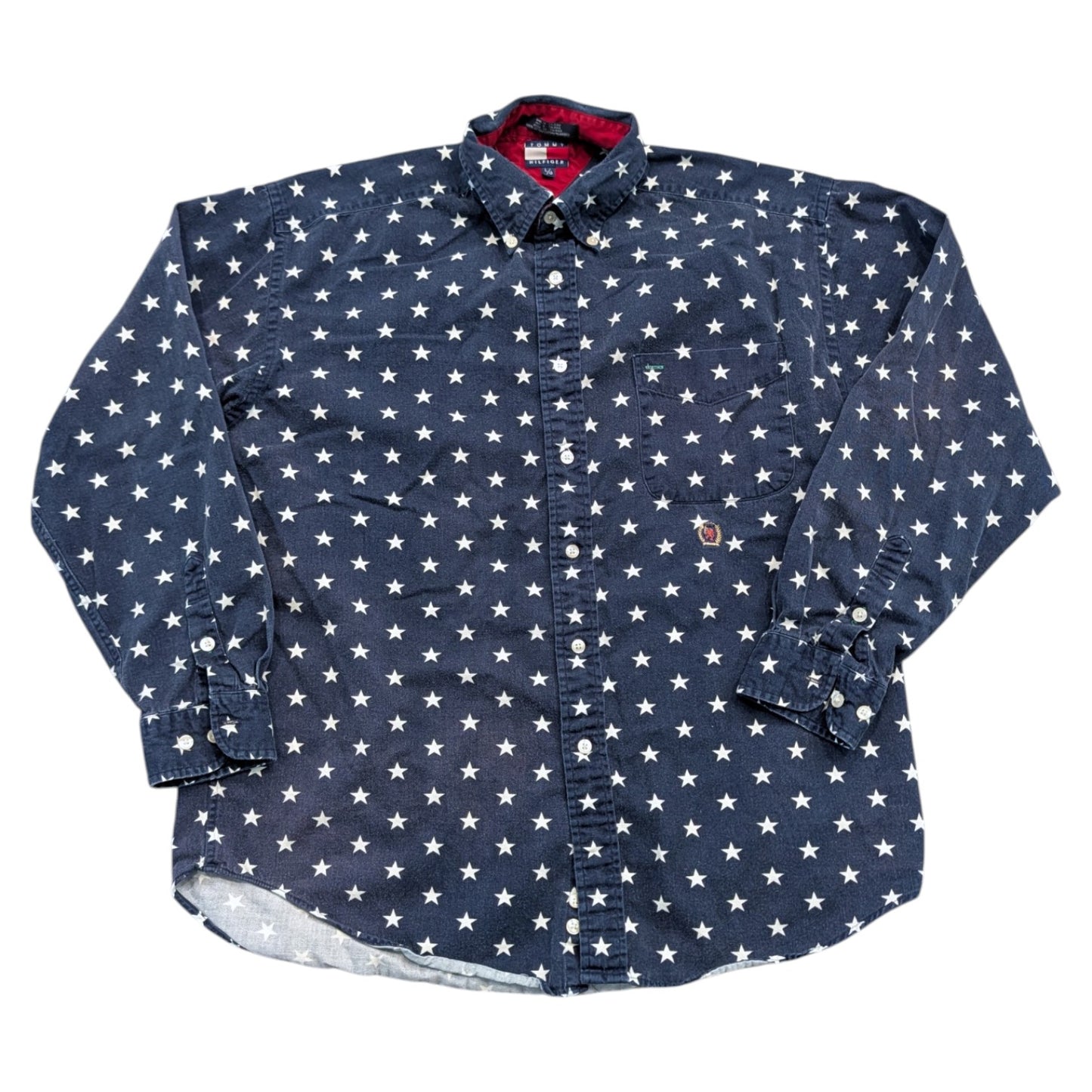 90s Tommy Hilfiger AOP Patriotic Stars Button-Up Shirt