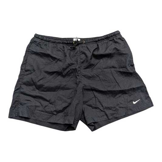 90's Women's Black Athletic Nike Nylon Elastic and Drawstring Shorts