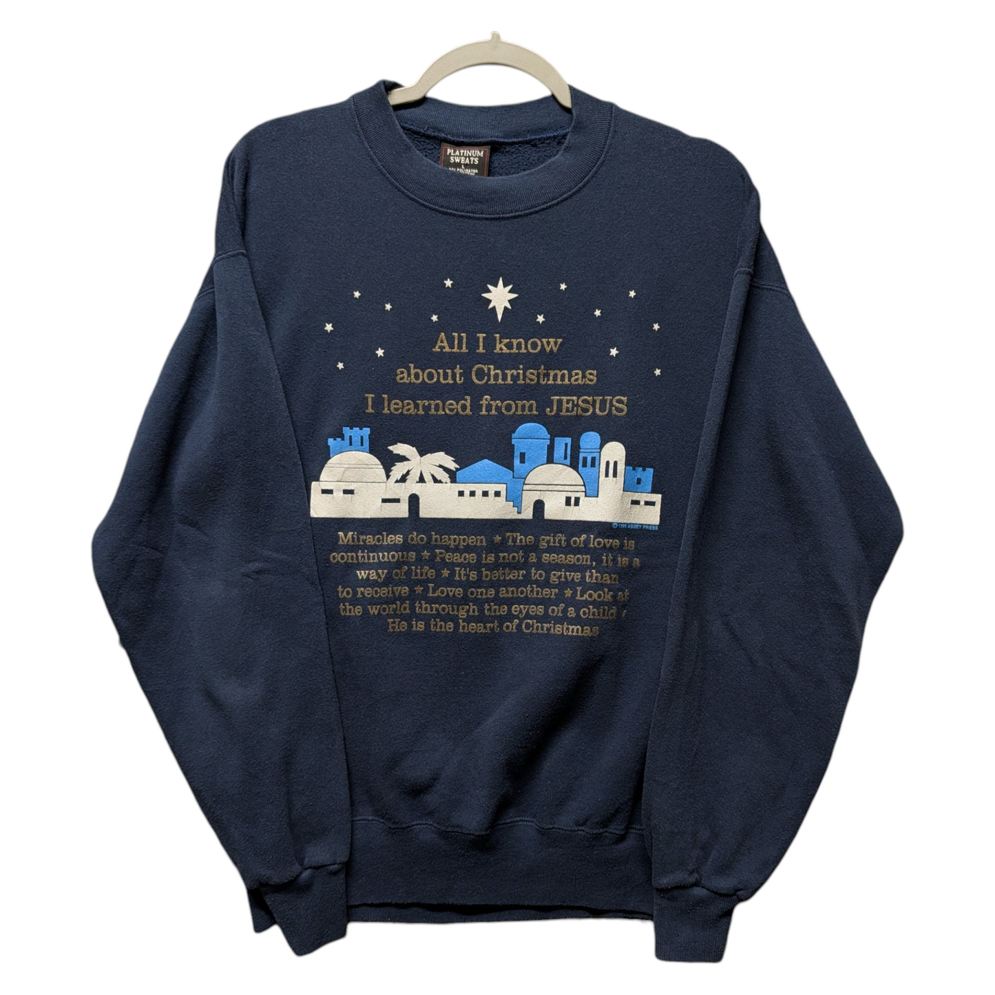 1995 Jesus Christmas Crewneck Sweatshirt