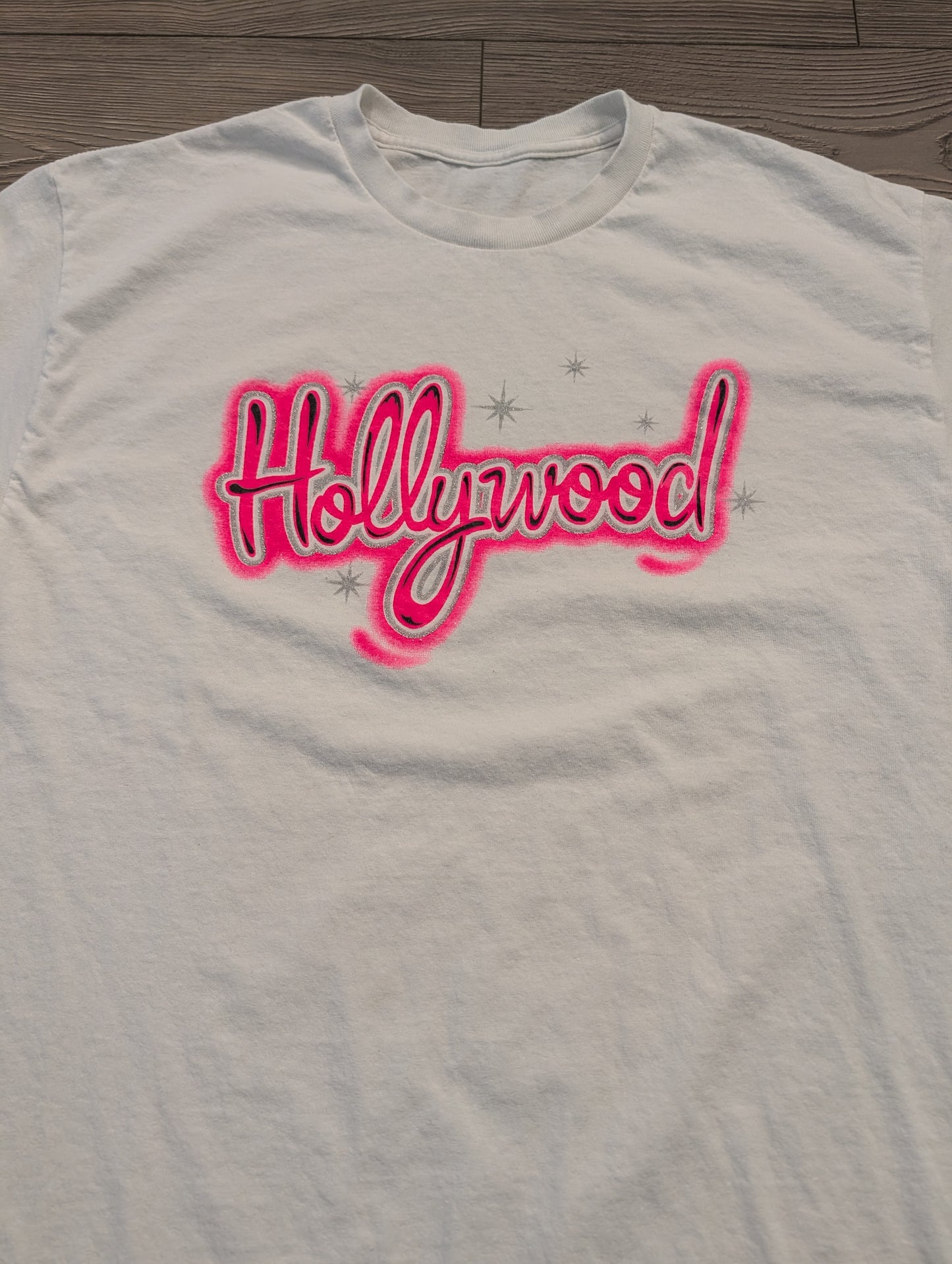 Y2K Neon Pink Hollywood Short Sleeve T shirt
