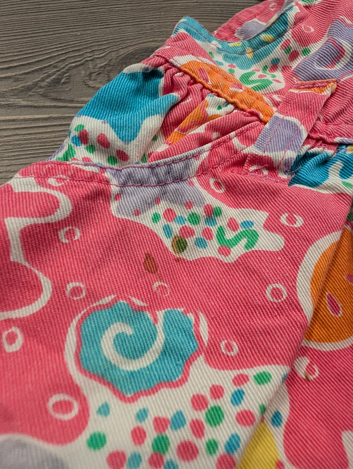 90s Youth AOP Sealife Pink Denim Jumper Dress