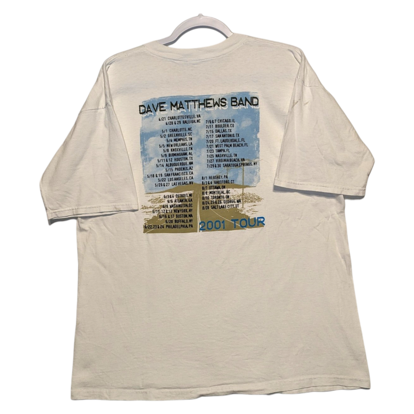 2001 Dave Matthews Band tour shirt