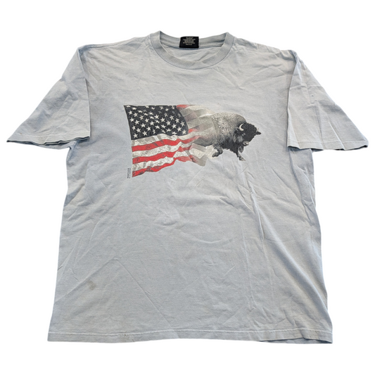 90's/ Y2K American Flag with American Buffalo T shirt