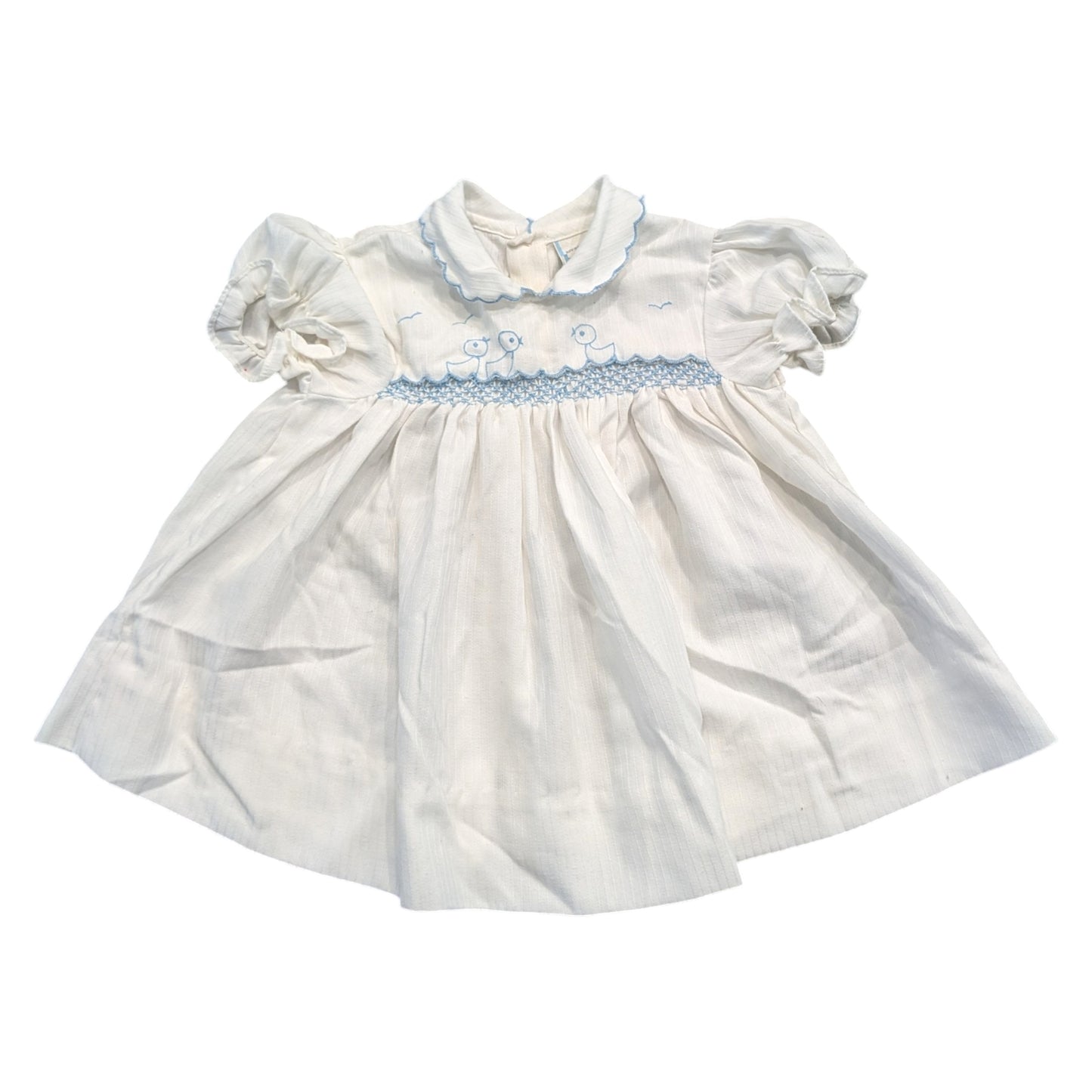 80s/90s Youth Embroidered Duck and Bird Dress