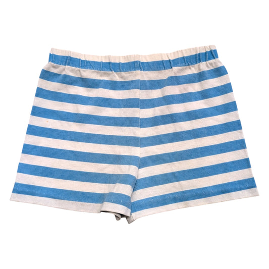 80s/90s Youth Blue and White Horizontal Striped Play Shorts