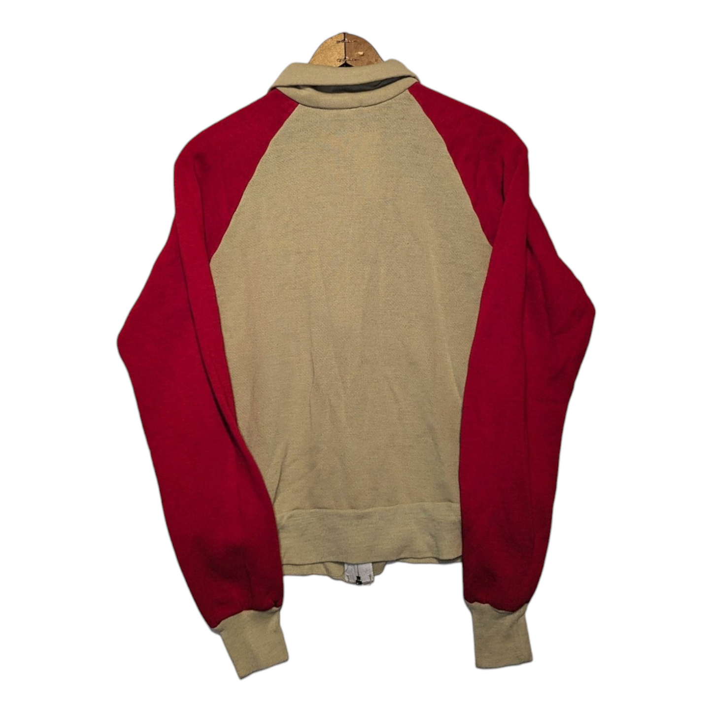 70s ManLee red and tan full zip running jacket