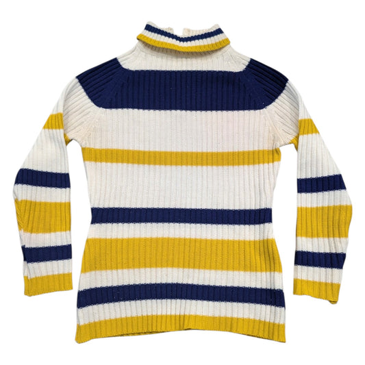70s Striped Quarter-Zip Acrylic Knit Sweater