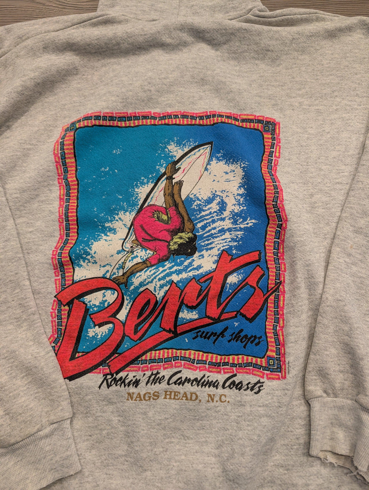 80s Bert's Surf Shop Zip-Up Hoodie