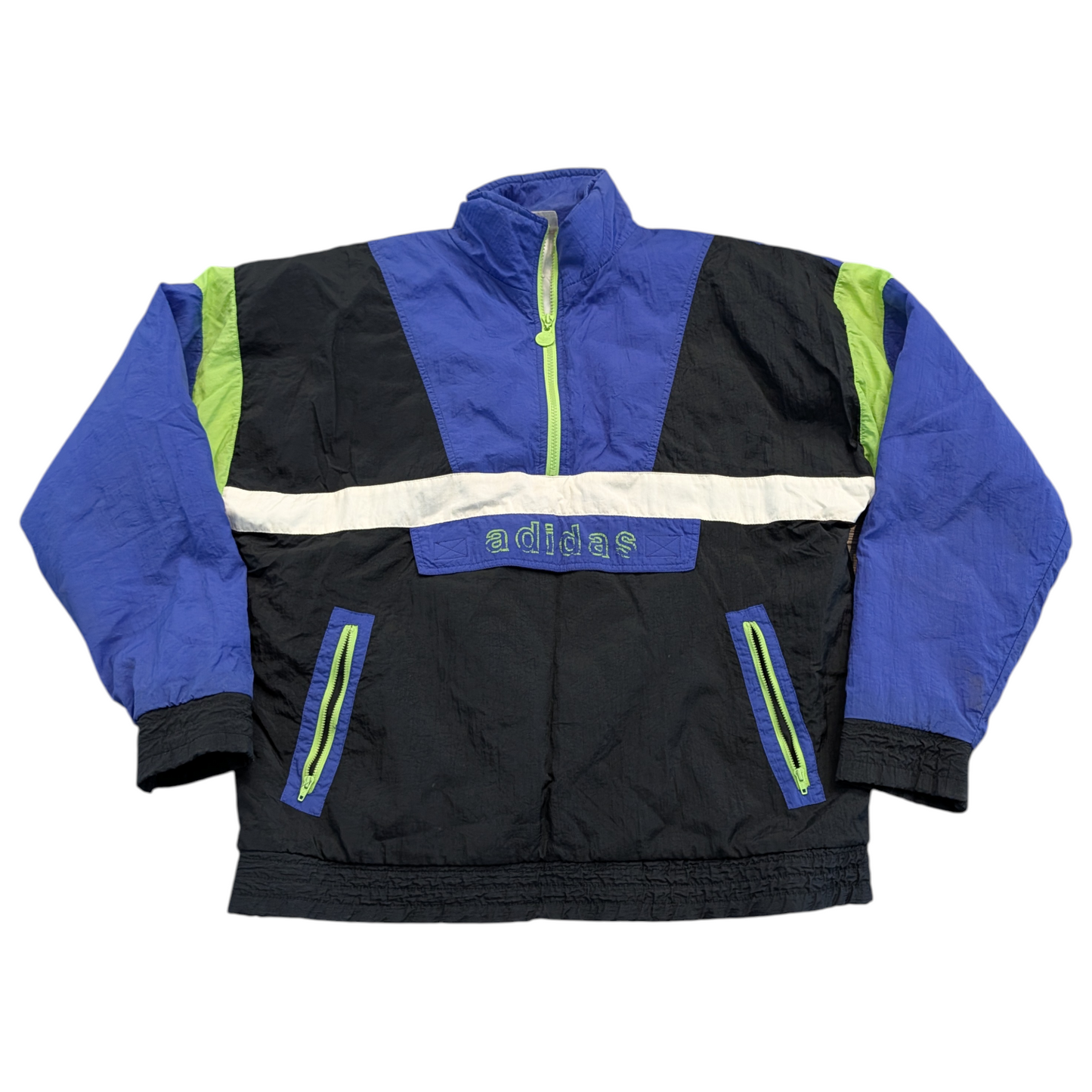 90's adidas 3/4 Quarter zip pullover windbreaker jacket