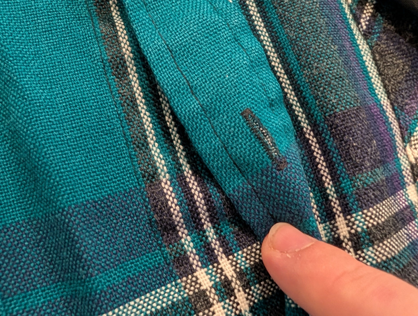 90s Plaid Long Sleeve Button up Shirt