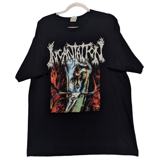 Y2K Incantation Onward to Golgatha Black Metal t shirt