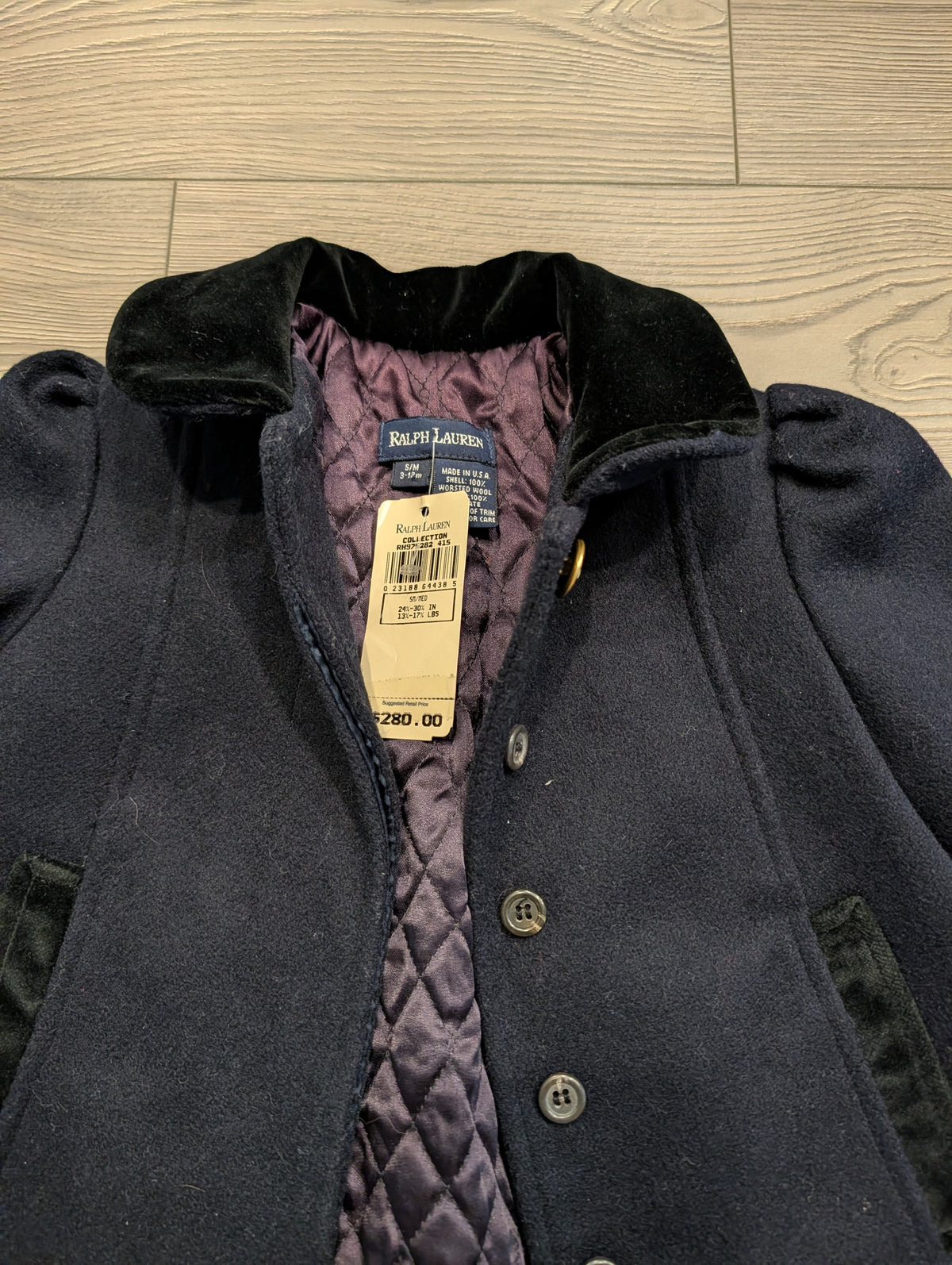 90s NWT Youth Ralph Lauren Wool Dress Coat