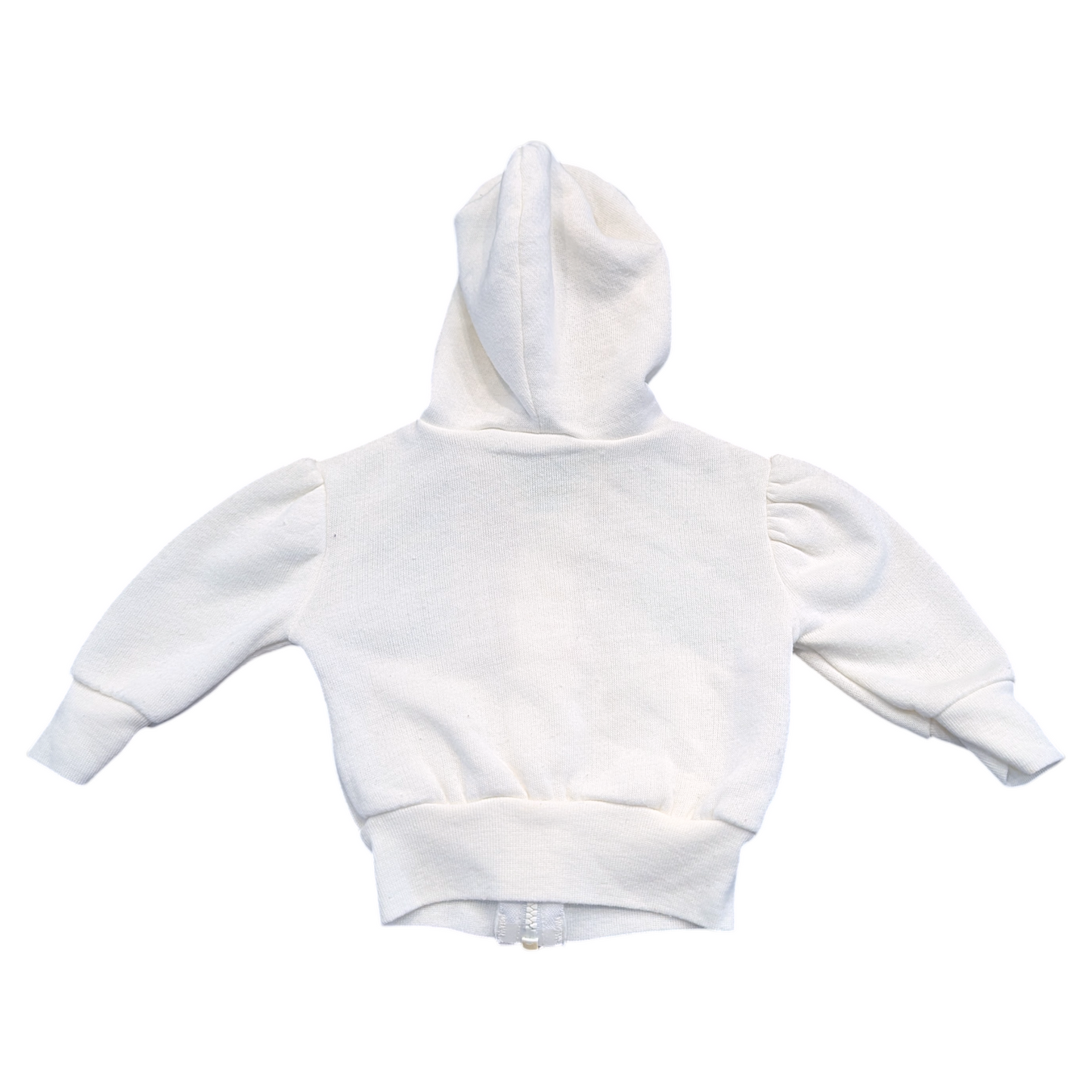 1980's youth pink and blue polka dot zip up hooded sweatshirt