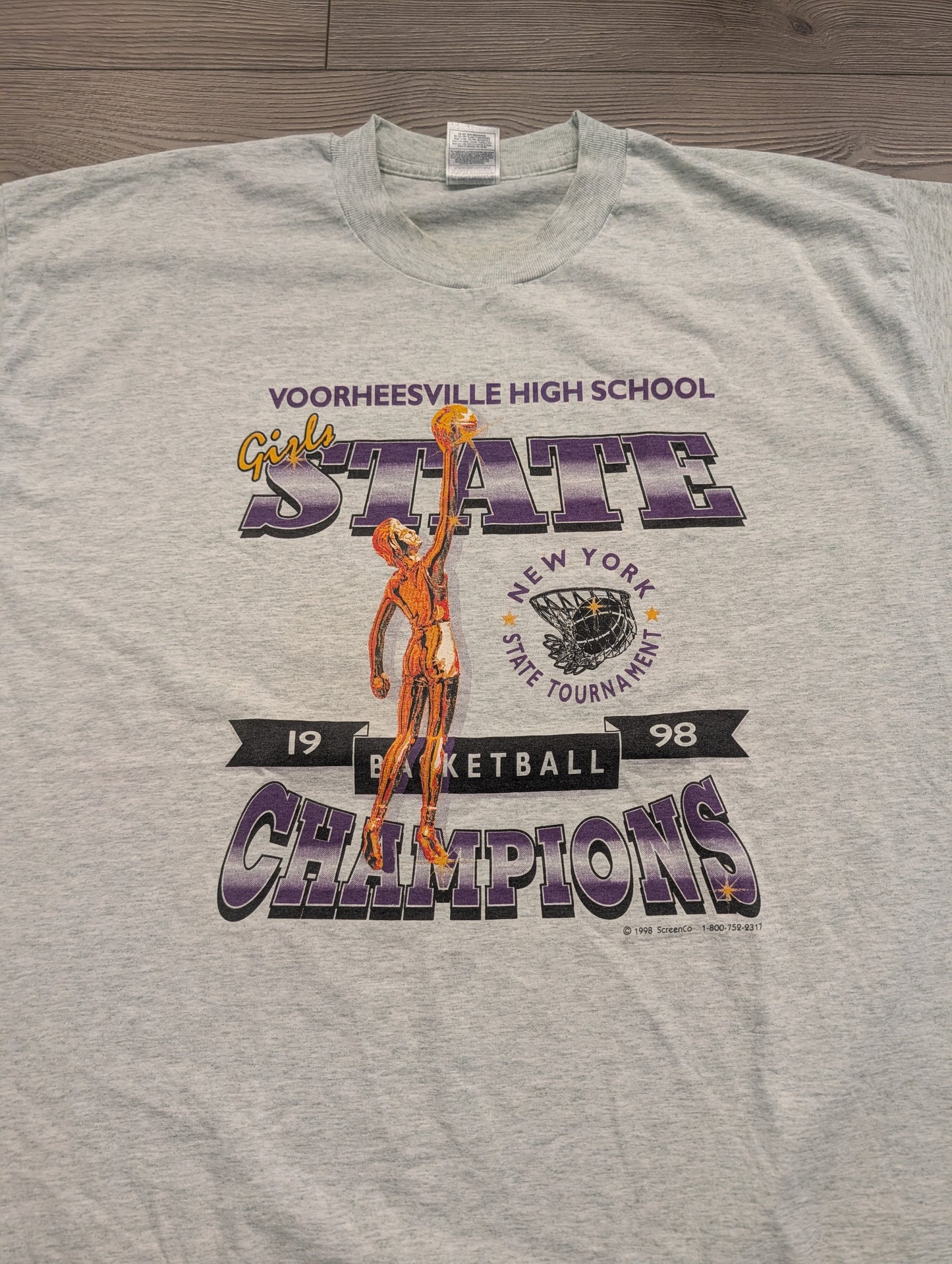 1998 Voorheesville Highschool Basketball State Champions t shirt