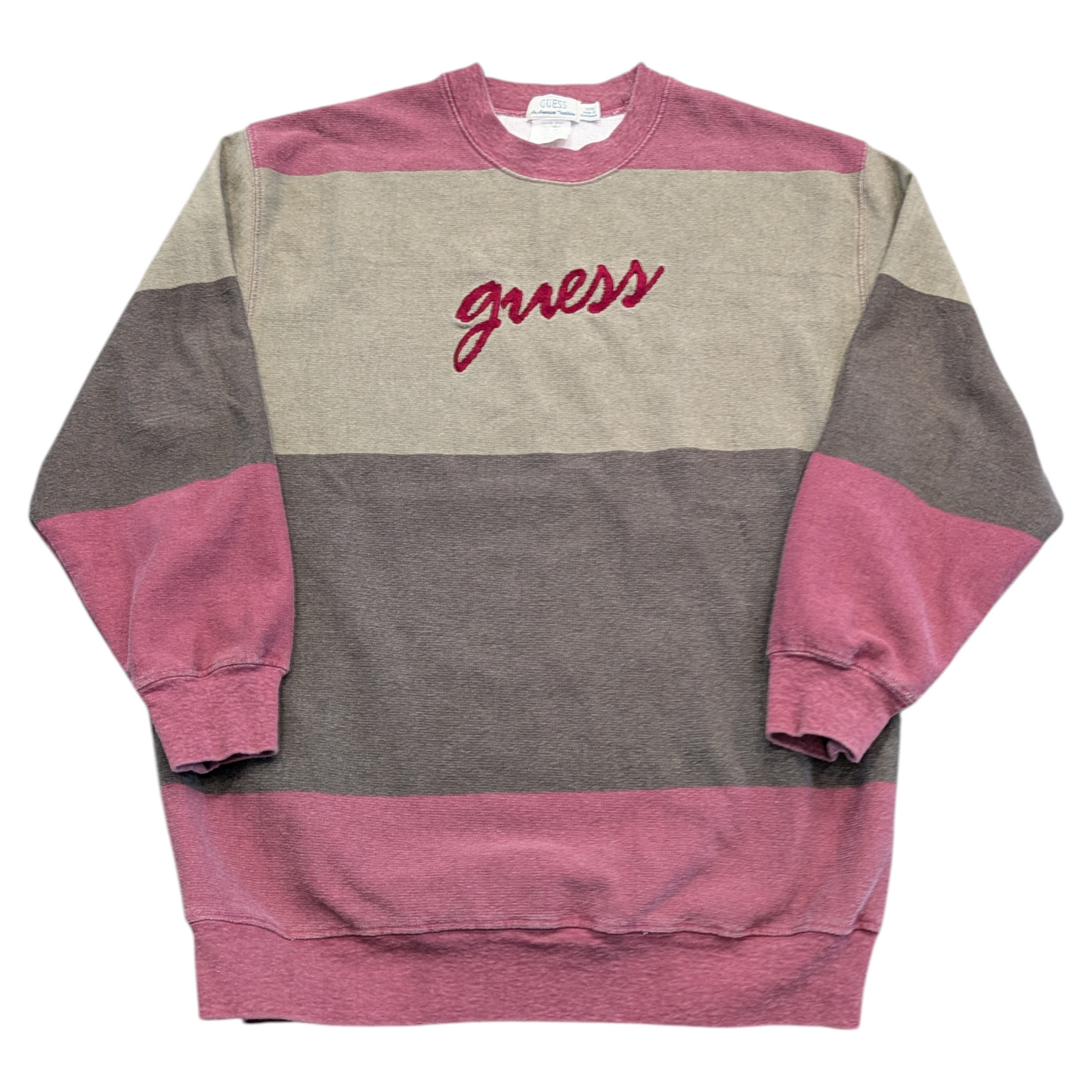 90's Striped Guess Crewneck Sweatshirt