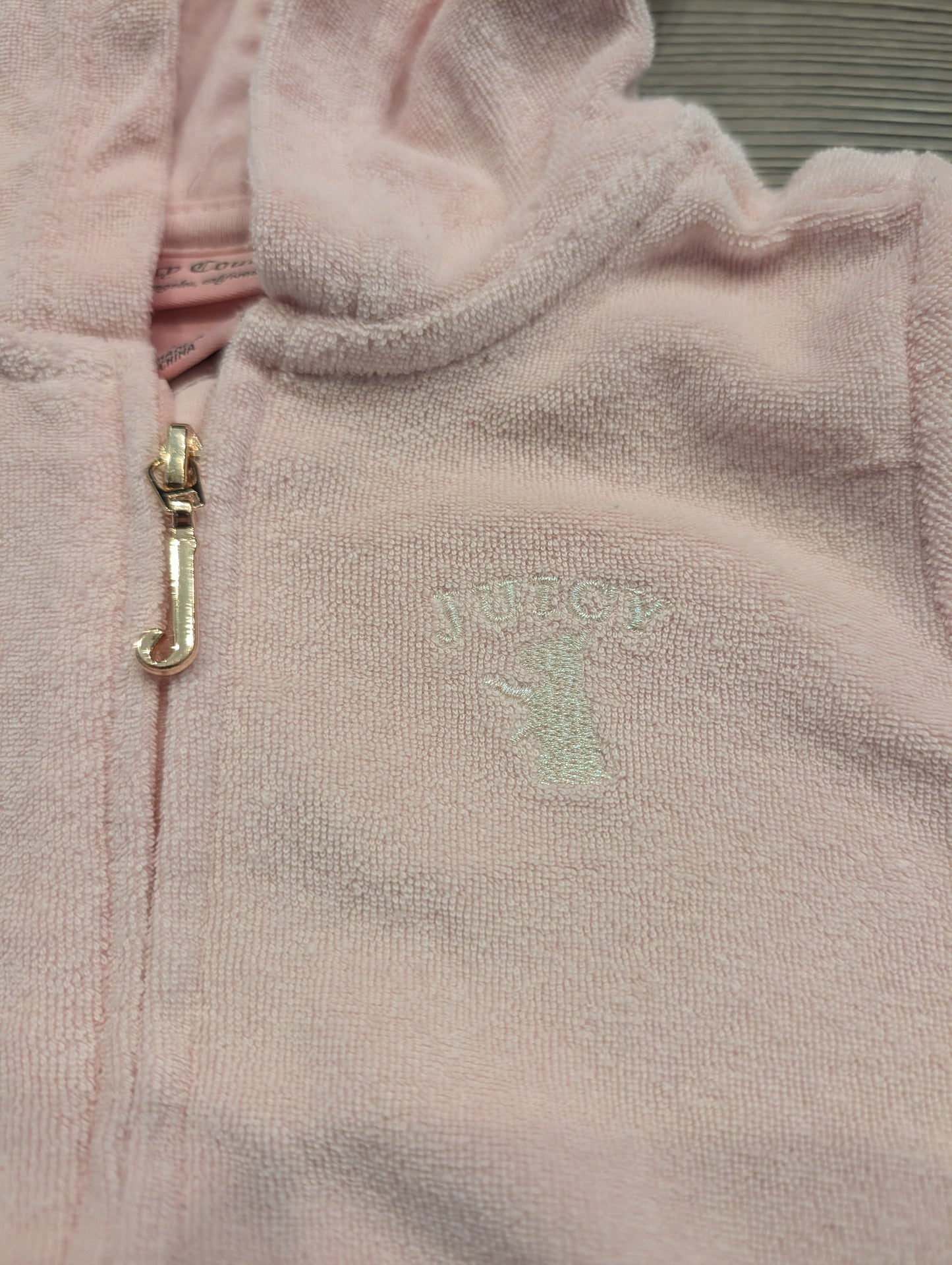 Modern Youth Juicy Couture Pink Girlie Sparkly Zip Up Hoodie