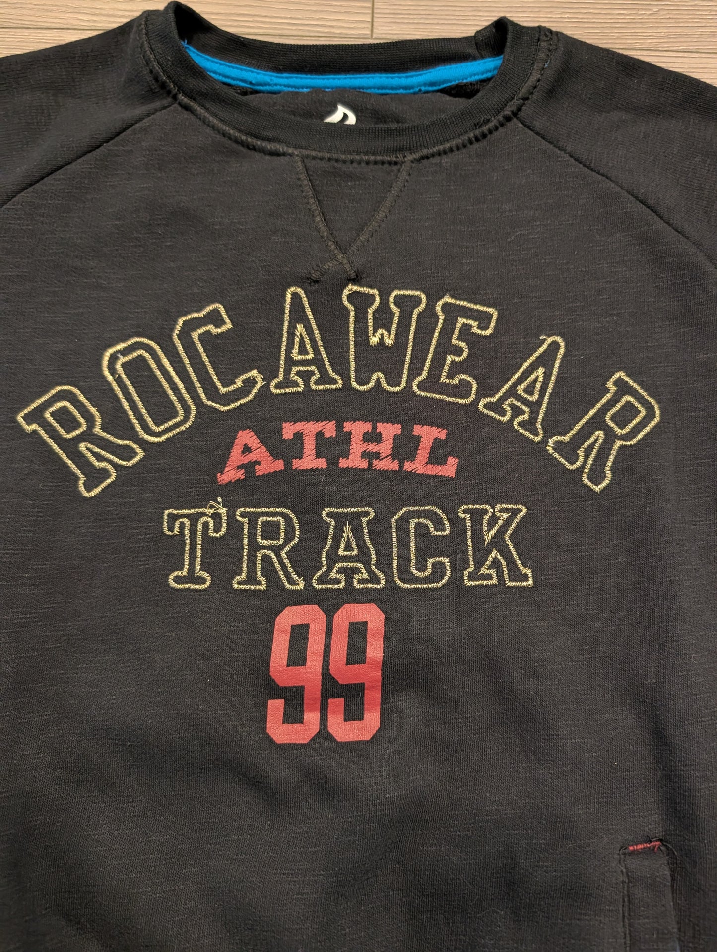 Y2K Youth Rocawear Athletic Track 99 Long Sleeve Pullover Sweatshirt