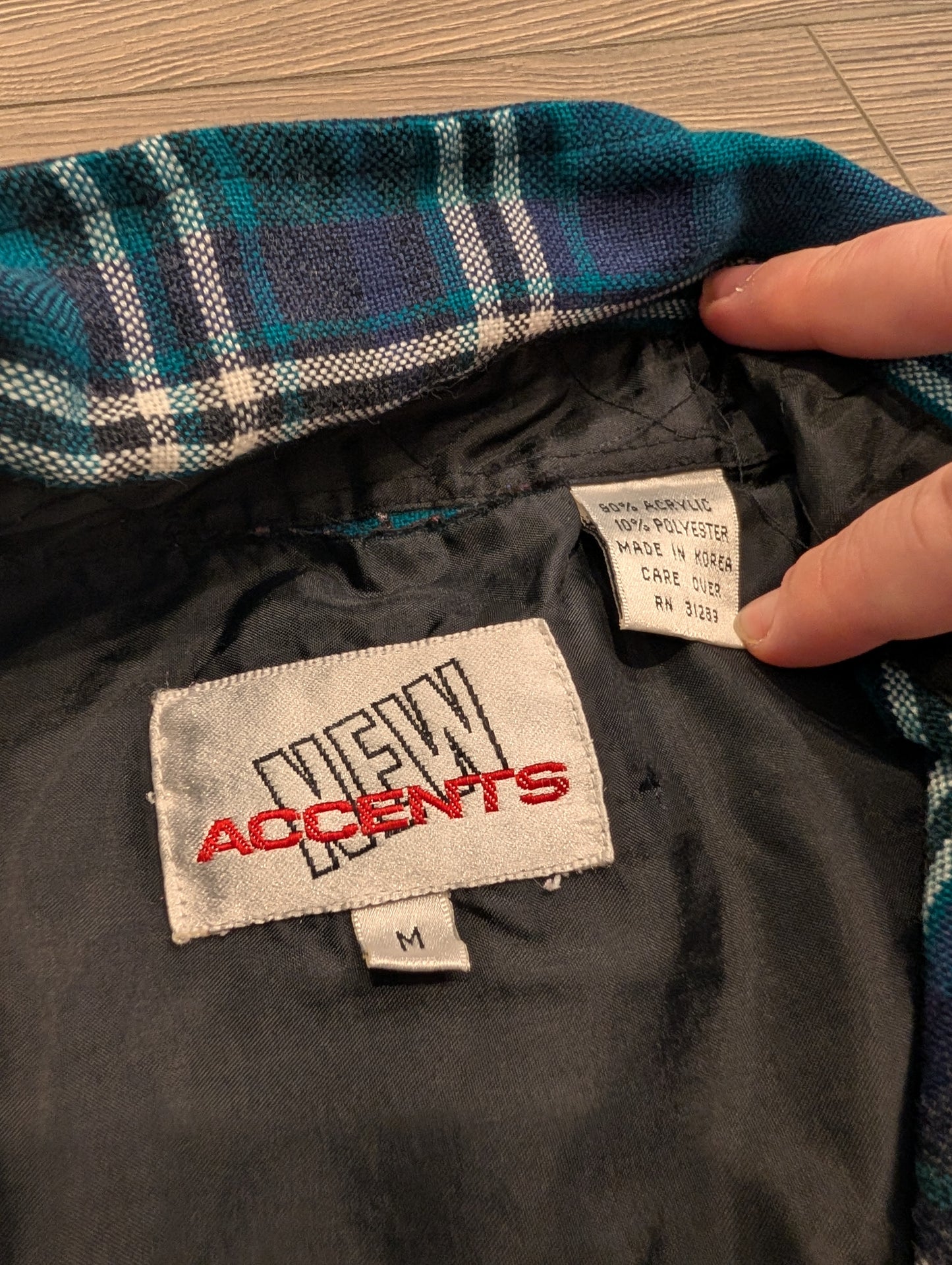 90s Plaid Long Sleeve Button up Shirt